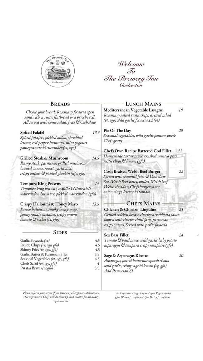 Lunch Menu